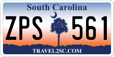 SC license plate ZPS561