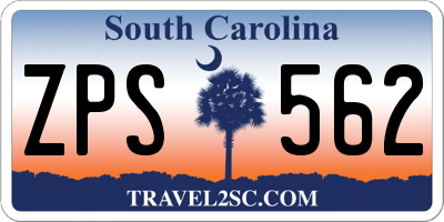 SC license plate ZPS562