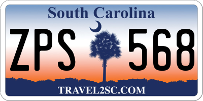SC license plate ZPS568