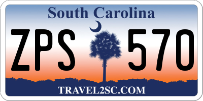 SC license plate ZPS570