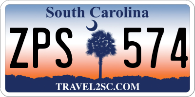 SC license plate ZPS574
