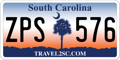 SC license plate ZPS576