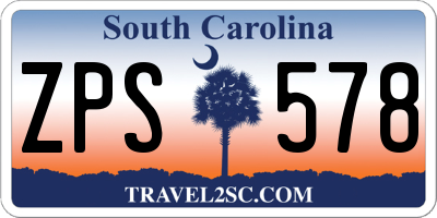 SC license plate ZPS578