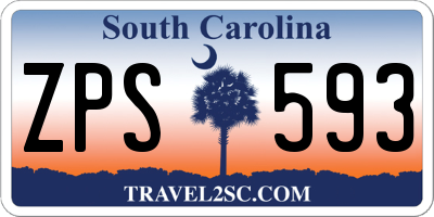SC license plate ZPS593