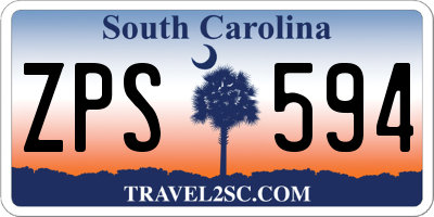 SC license plate ZPS594