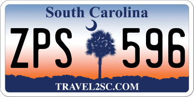 SC license plate ZPS596