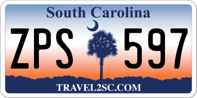 SC license plate ZPS597