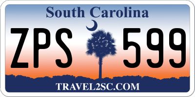 SC license plate ZPS599