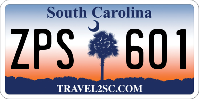 SC license plate ZPS601