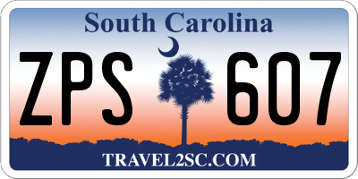SC license plate ZPS607