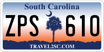 SC license plate ZPS610