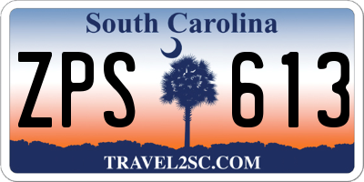 SC license plate ZPS613