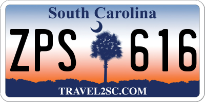 SC license plate ZPS616