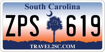 SC license plate ZPS619