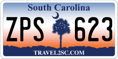 SC license plate ZPS623