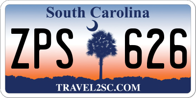 SC license plate ZPS626