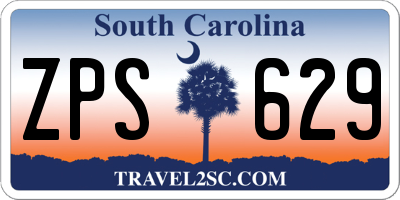 SC license plate ZPS629