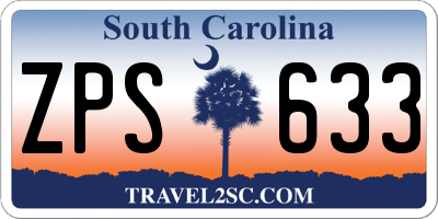 SC license plate ZPS633