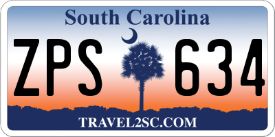 SC license plate ZPS634