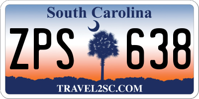 SC license plate ZPS638