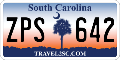 SC license plate ZPS642