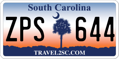 SC license plate ZPS644