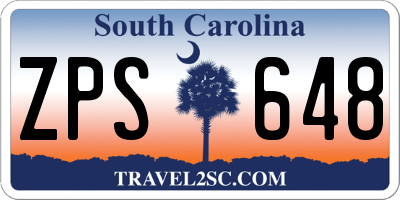 SC license plate ZPS648