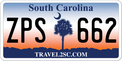SC license plate ZPS662