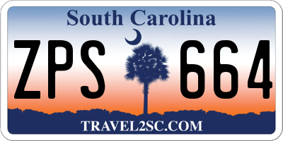SC license plate ZPS664