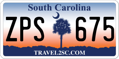 SC license plate ZPS675