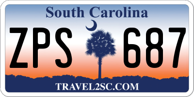 SC license plate ZPS687