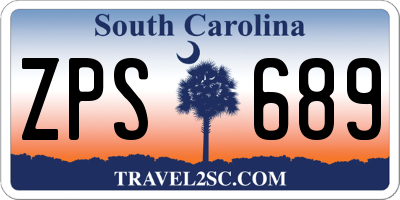 SC license plate ZPS689