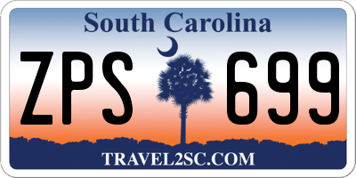SC license plate ZPS699