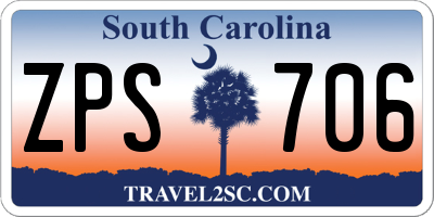SC license plate ZPS706