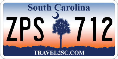 SC license plate ZPS712