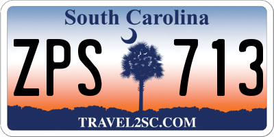 SC license plate ZPS713