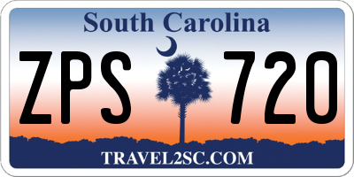 SC license plate ZPS720