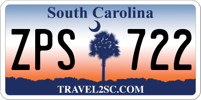 SC license plate ZPS722