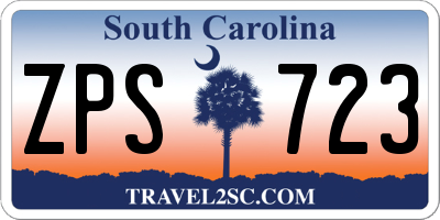 SC license plate ZPS723