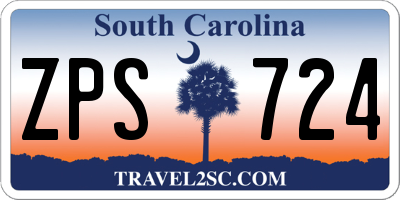 SC license plate ZPS724