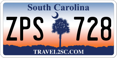 SC license plate ZPS728