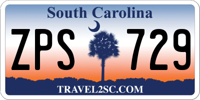 SC license plate ZPS729
