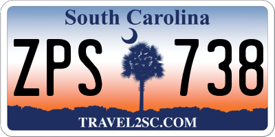 SC license plate ZPS738