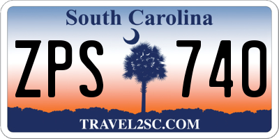 SC license plate ZPS740