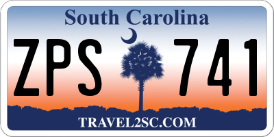 SC license plate ZPS741