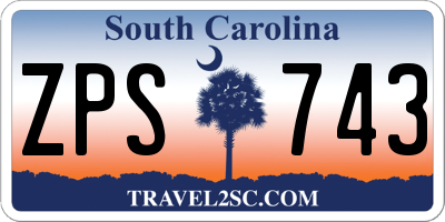 SC license plate ZPS743