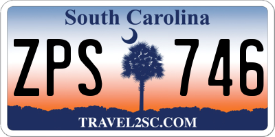 SC license plate ZPS746