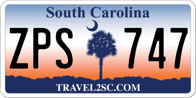 SC license plate ZPS747