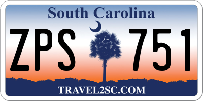 SC license plate ZPS751