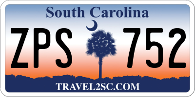 SC license plate ZPS752